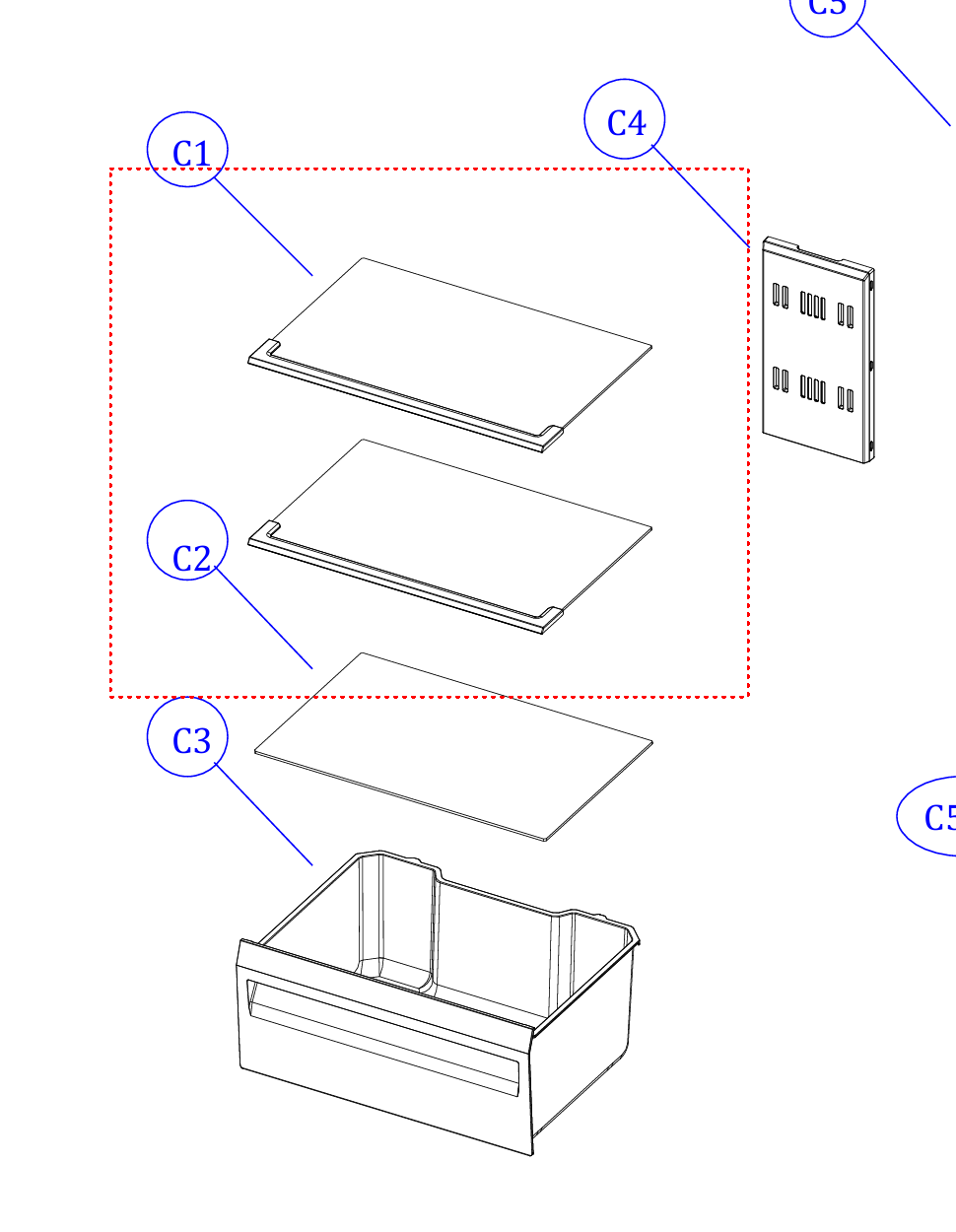 Daewoo Spare Part 3017860900 Shelf R Assy DFF470 RN305NK - Image 3